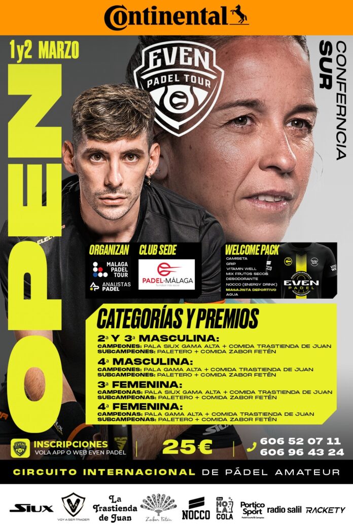 CARTEL TORNEO EVEN PADEL TOUR